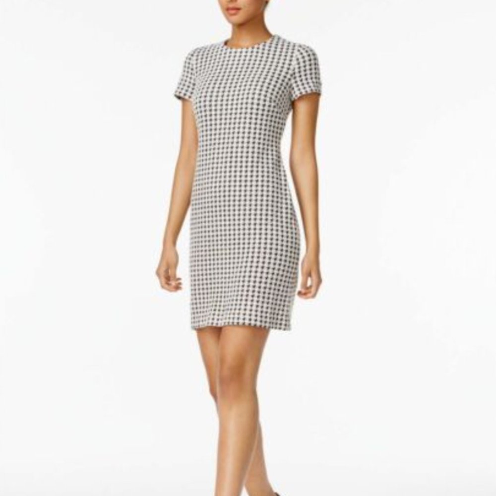 Calvin Klein Houndstooth Pencil Dress